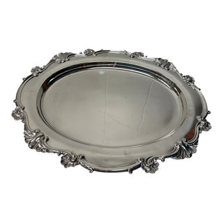 Pair Oval Sterling Trays by J.B. Caldwell