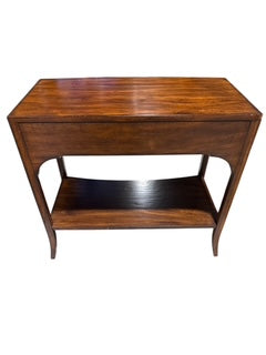 Pair Wood Side Tables w/Gilt Accents