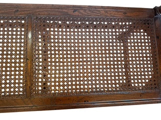 Vintage Oak English Jacobean Style Barley Twist Six Leg Bench