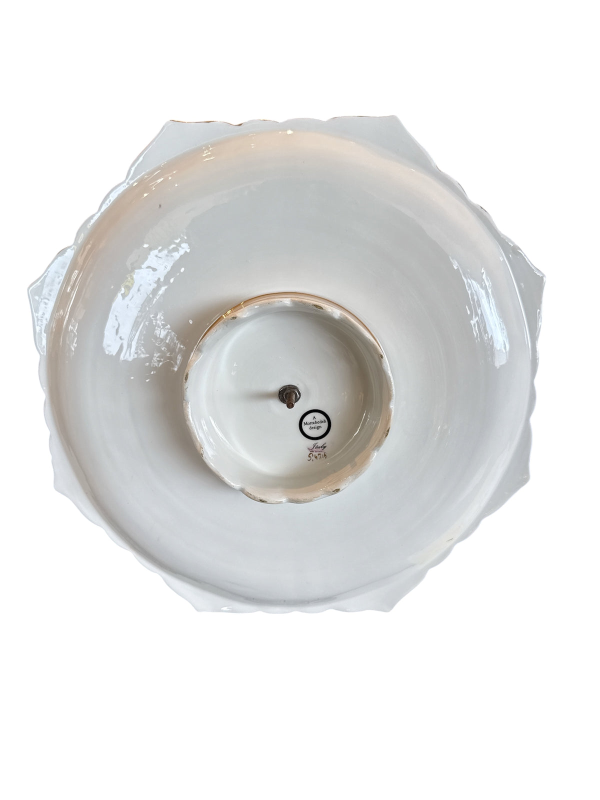 Mottahedeh White and Gold  Porcelain Three Tier Server