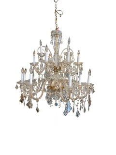 Heavy Crystal Twenty Light Chandelier