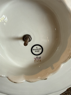 Mottahedeh White and Gold  Porcelain Three Tier Server