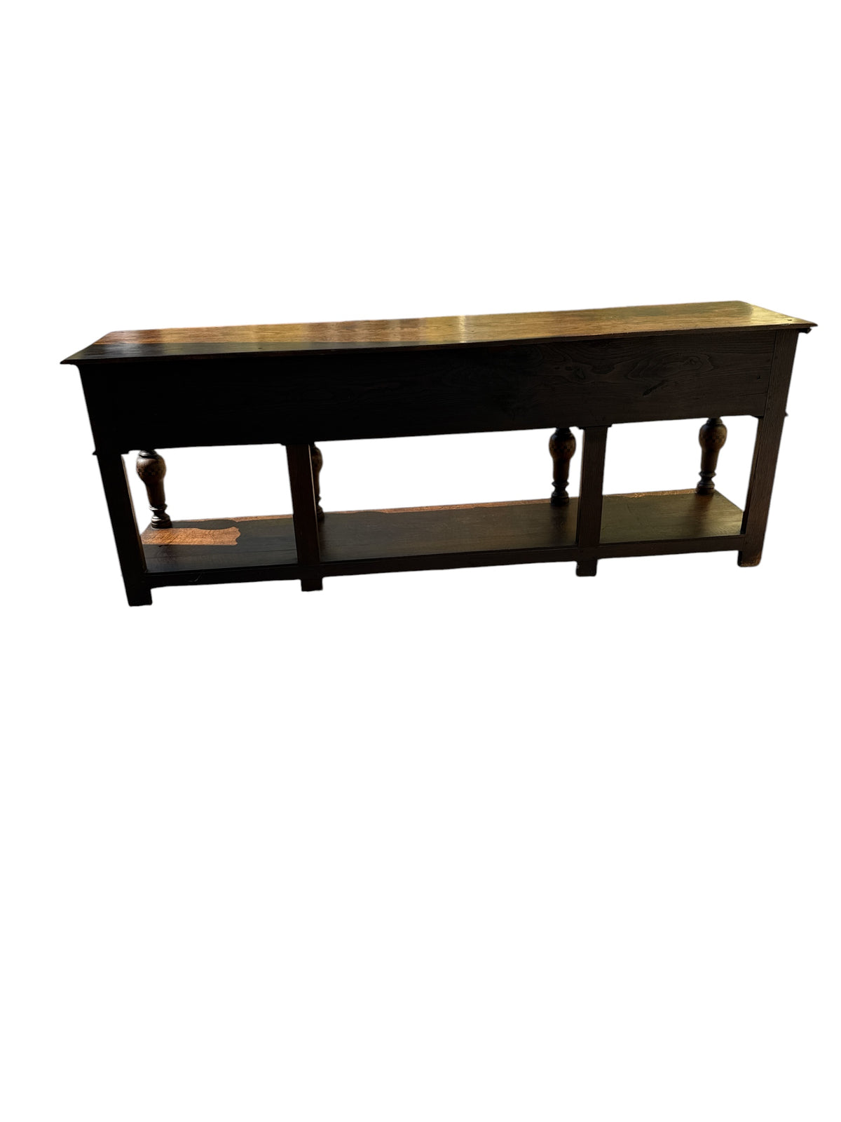 Jacobean Style Wood Server/Credenza with Three Carved Drawers