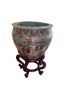 Oriental Fish Bowl Planter or Jardiniere
