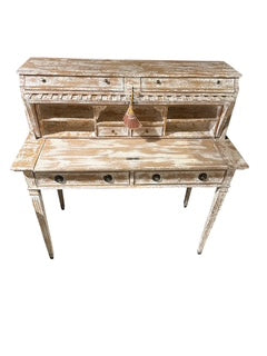 Italianate Distressed Finish Cylinder Desk