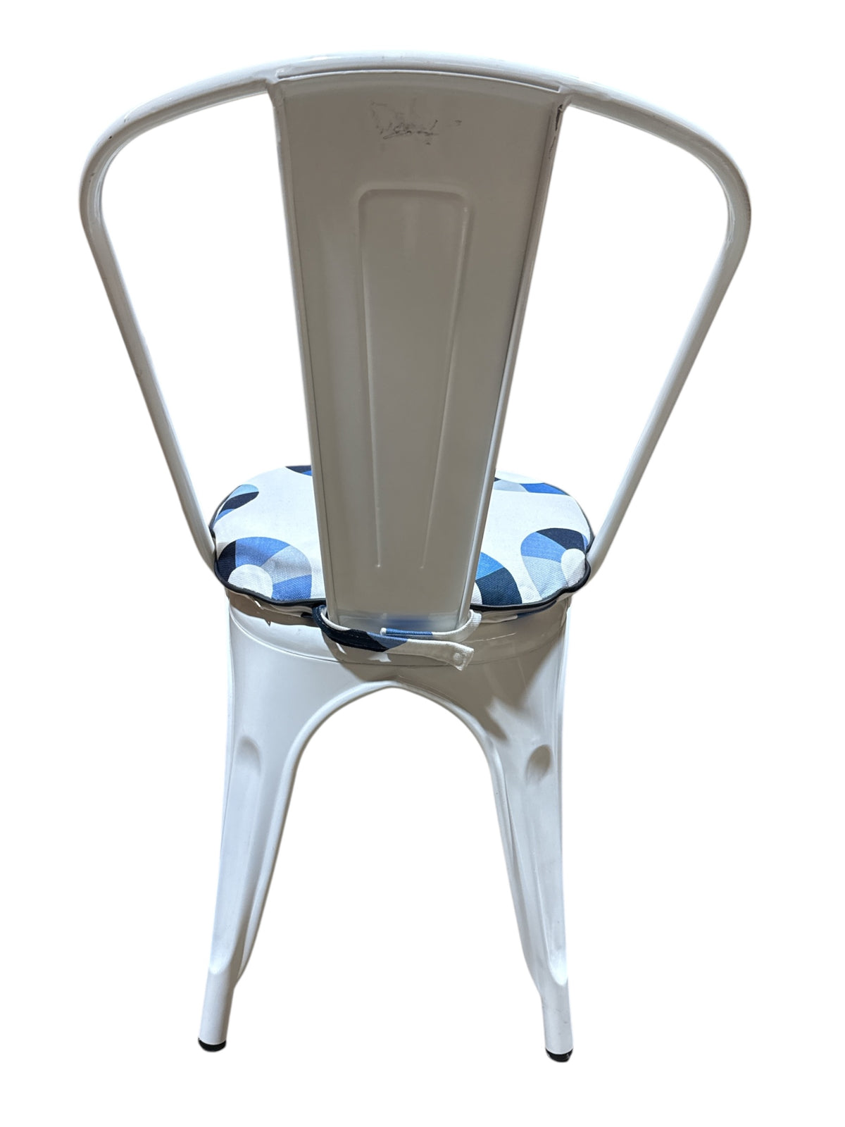 'Blue Ocean Traders' White Metal 'Bouchon' Side Chairs