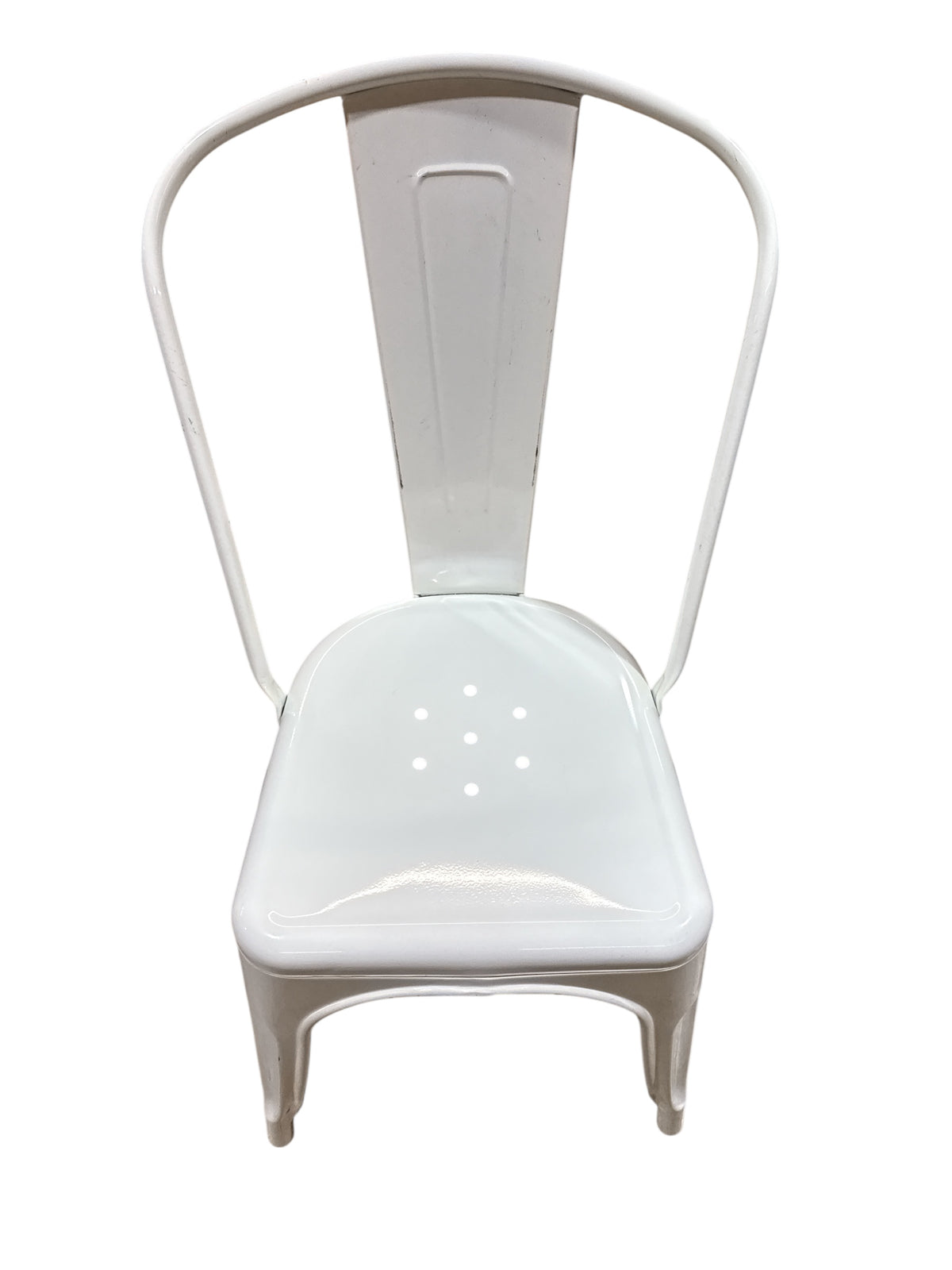 'Blue Ocean Traders' White Metal 'Bouchon' Side Chairs