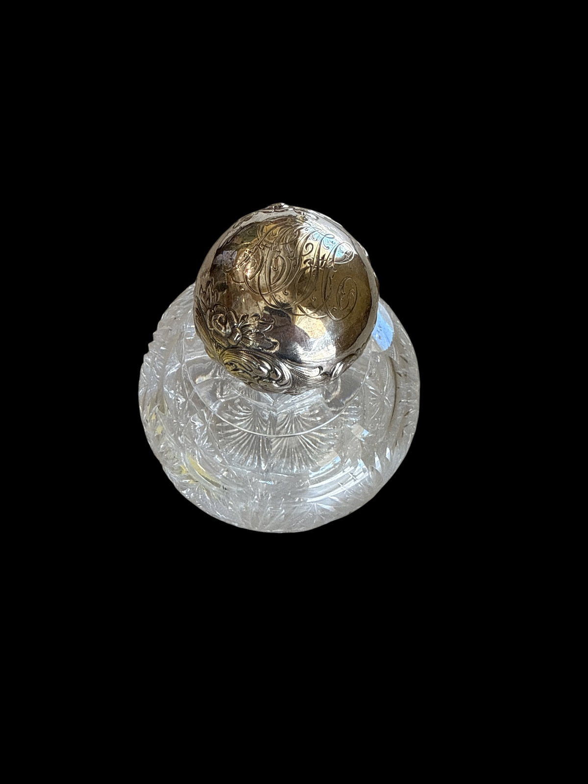 Dresser Jar with Silver Top