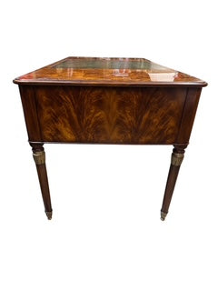 Theodore Alexander Writing Table/Desk Green Leather Top