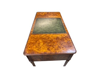 Theodore Alexander Writing Table/Desk Green Leather Top