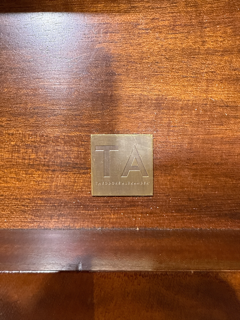 Theodore Alexander Writing Table/Desk Green Leather Top