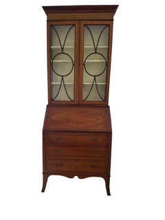 Edwardian Satinwood Bureau Bookcase