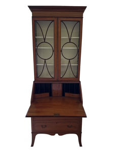 Edwardian Satinwood Bureau Bookcase