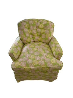 Floral Swivel Armchair