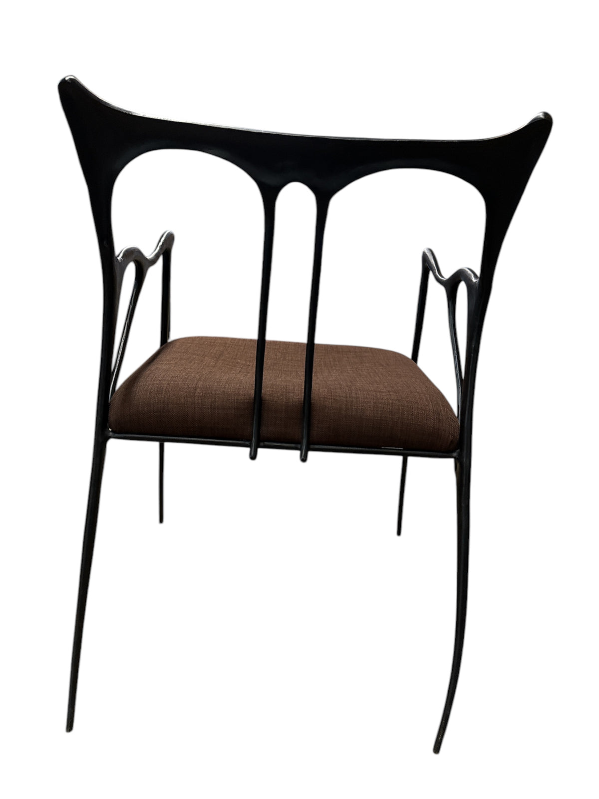 'Misaya' Black and Brass Sculpted Chair