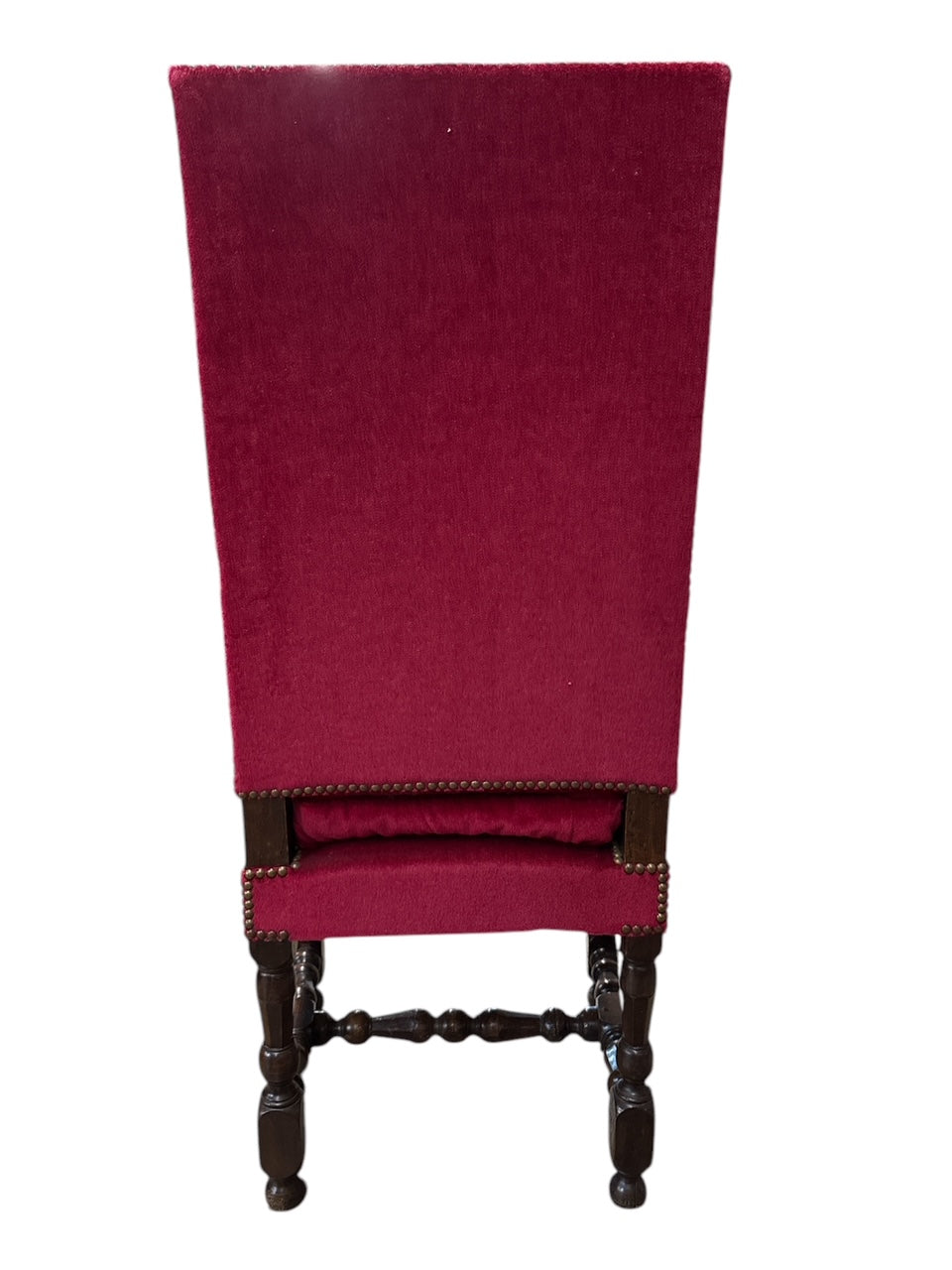 Pair Baroque Style High Back Chairs