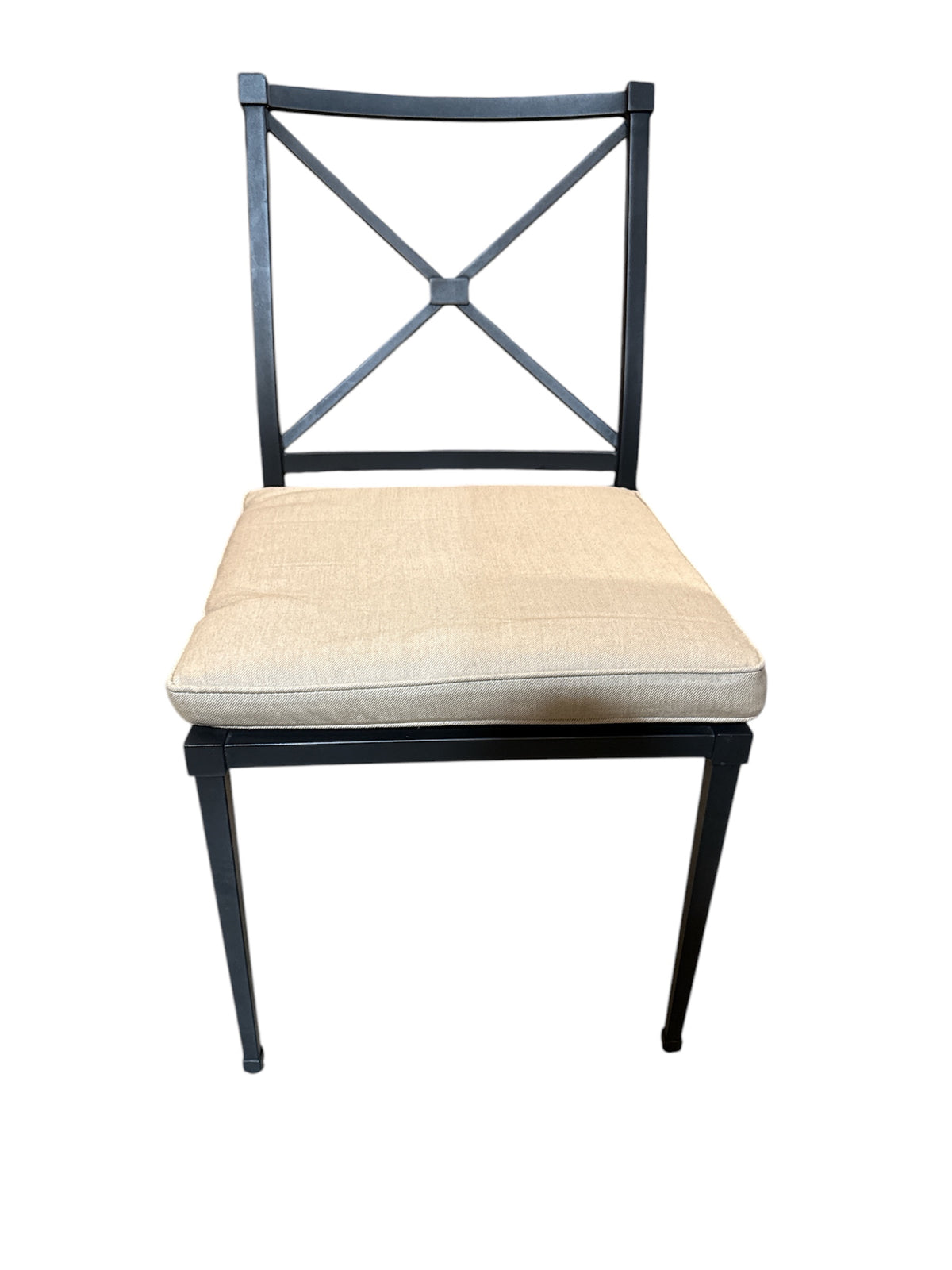 Black Metal Chairs Set of Six