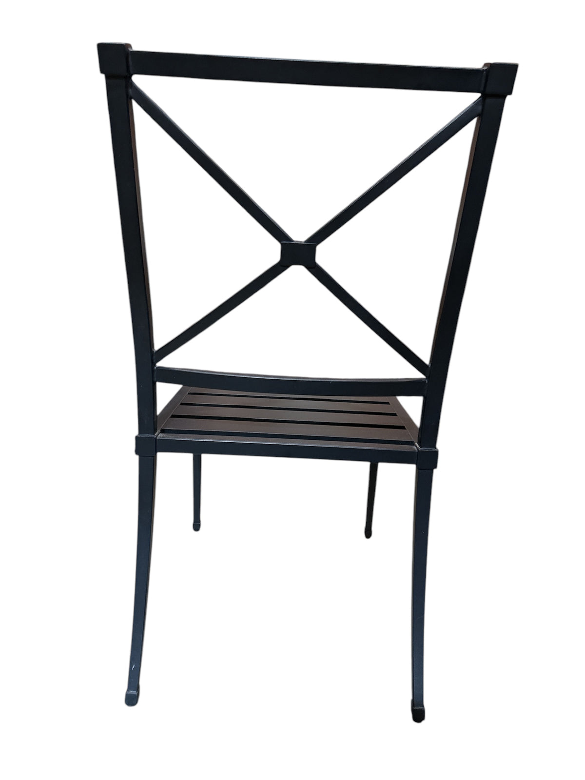 Black Metal Chairs Set of Six