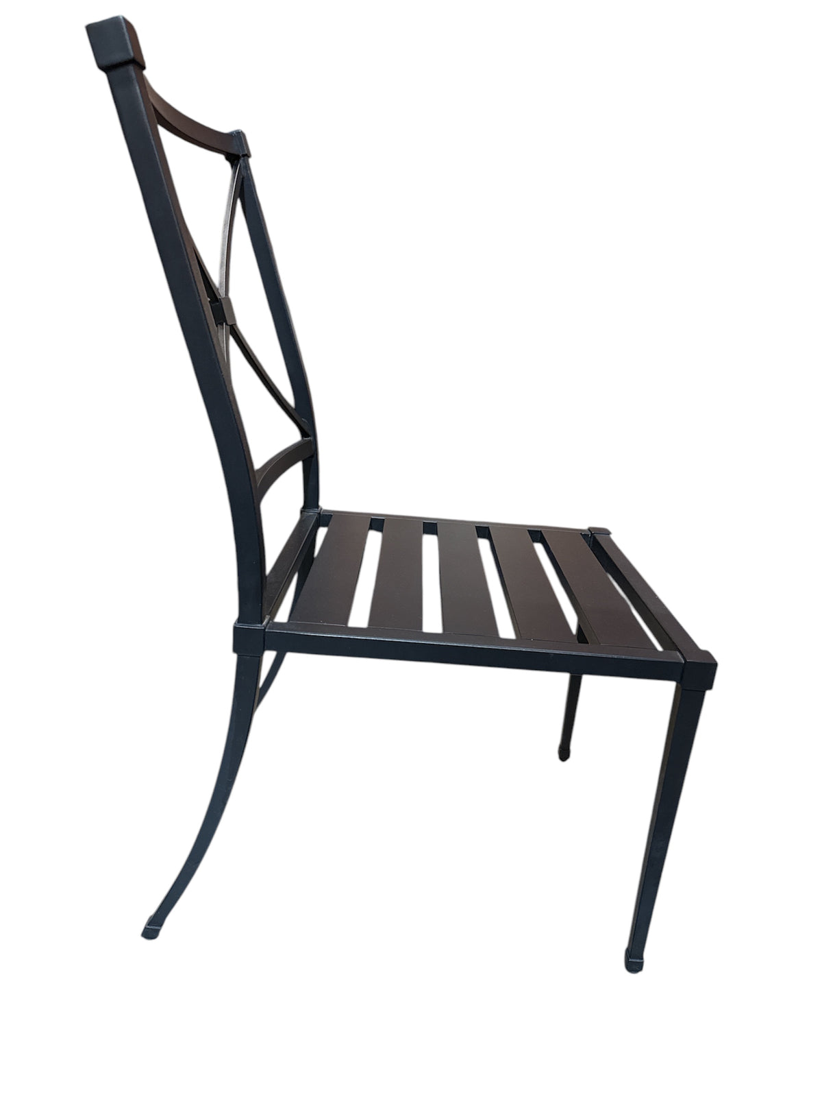 Black Metal Chairs Set of Six