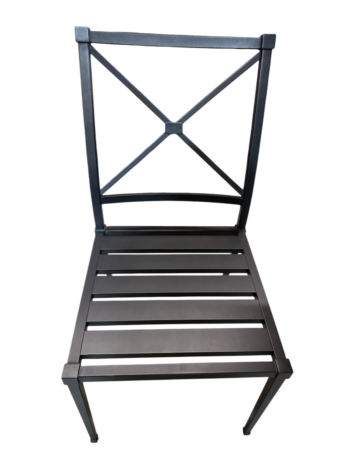 Black Metal Chairs Set of Six