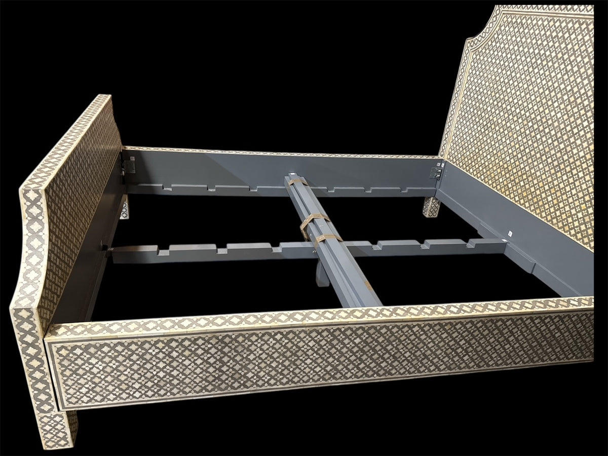 'DUSTIN' Inlaid Bed Queen Size by Layla Grayce Made Goods