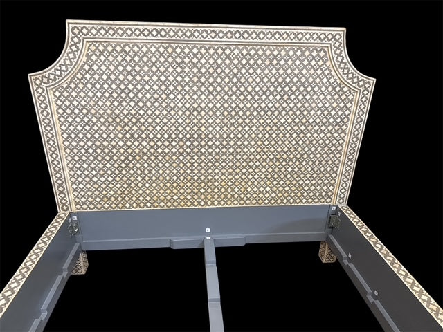'DUSTIN' Inlaid Bed Queen Size by Layla Grayce Made Goods