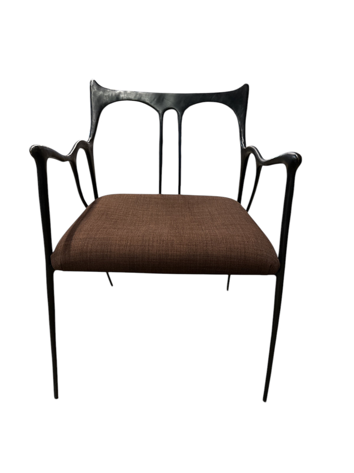 'Misaya' Black and Brass Sculpted Chair