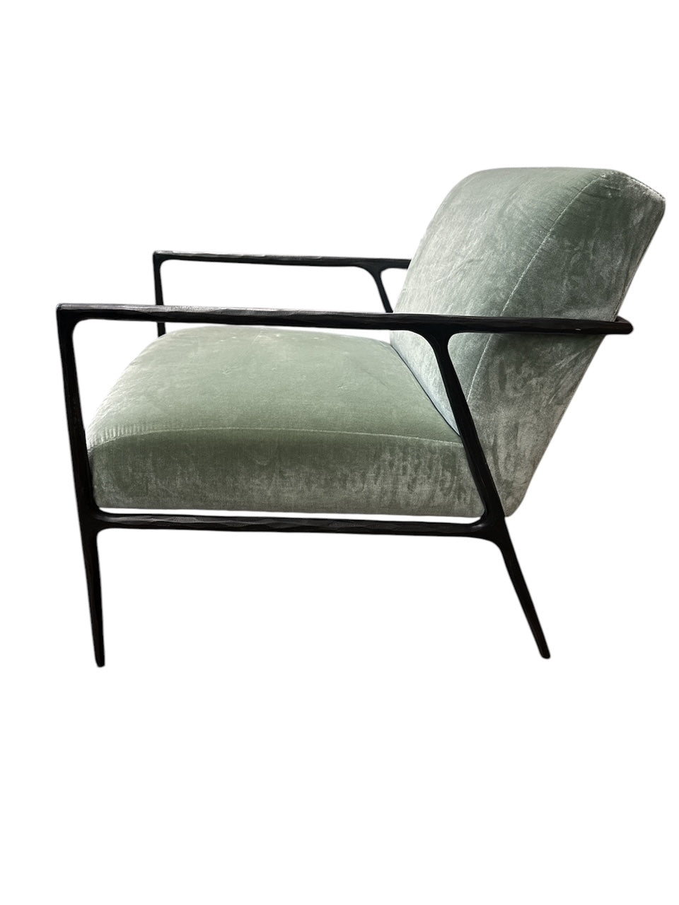 Textured Cast Iron Frame Boucle Modern Chair