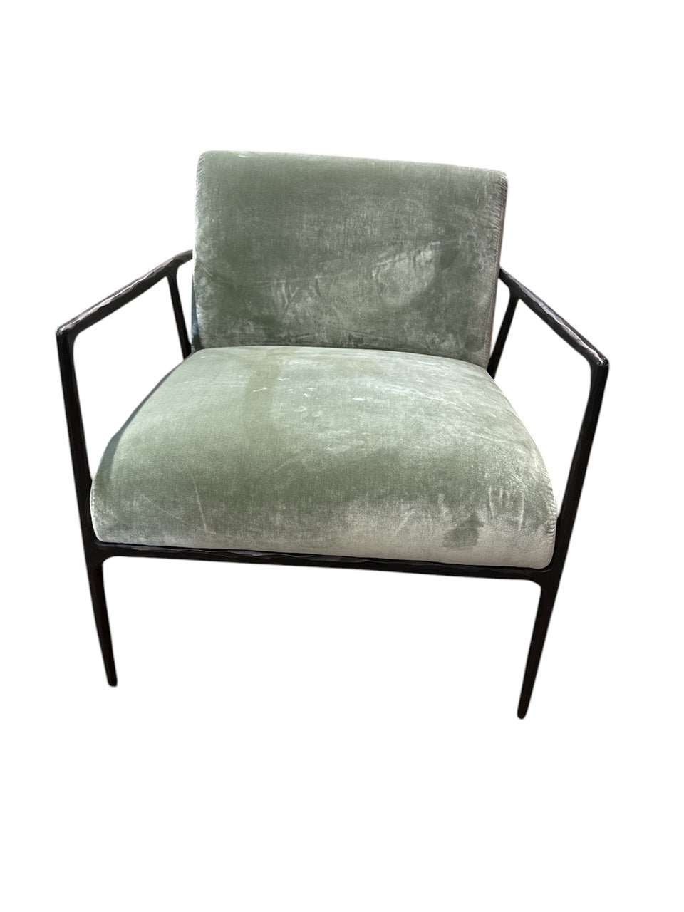 Textured Cast Iron Frame Boucle Modern Chair