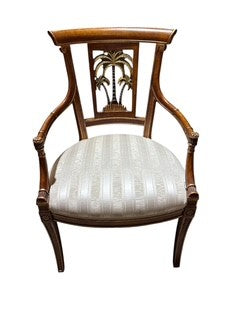 Set of Two Palm Tree Back Arm Chairs by Galimberti Lino