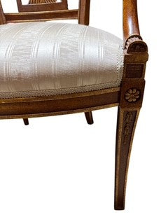 Set of Two Palm Tree Back Arm Chairs by Galimberti Lino