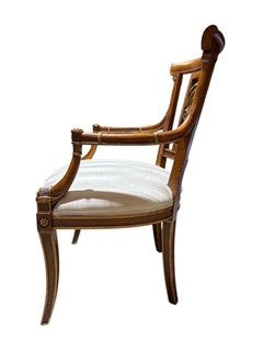 Set of Two Palm Tree Back Arm Chairs by Galimberti Lino