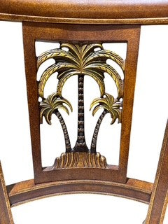 Set of Two Palm Tree Back Arm Chairs by Galimberti Lino