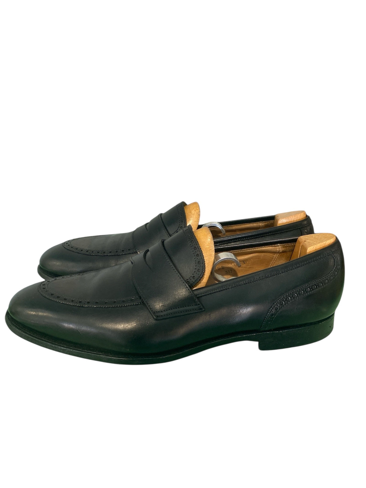 Black Leather Penny Loafer by Peal & Co. for Brooks Brothers