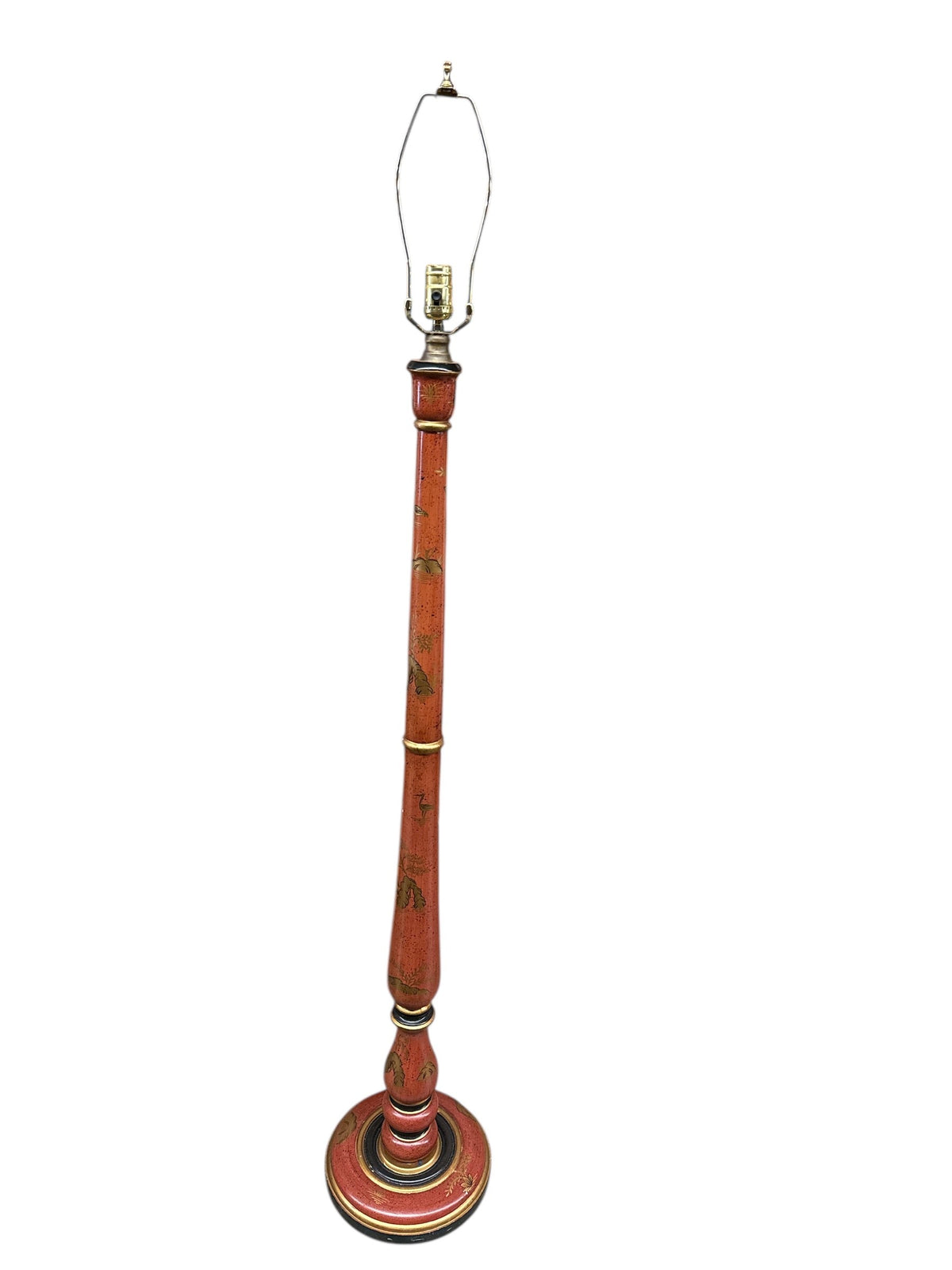 Asian Style Red Chinoiserie Floor Lmap