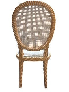 Set of FourTwist Design Cane Back Side Chairs