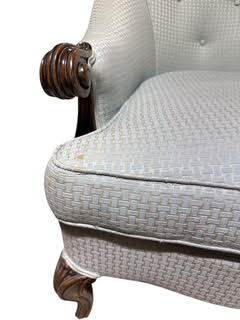 Pair Upholstered French Regency Style Bergeres