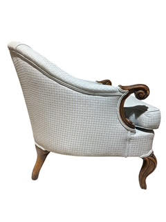 Pair Upholstered French Regency Style Bergeres