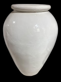Two Large White Glaze Urns