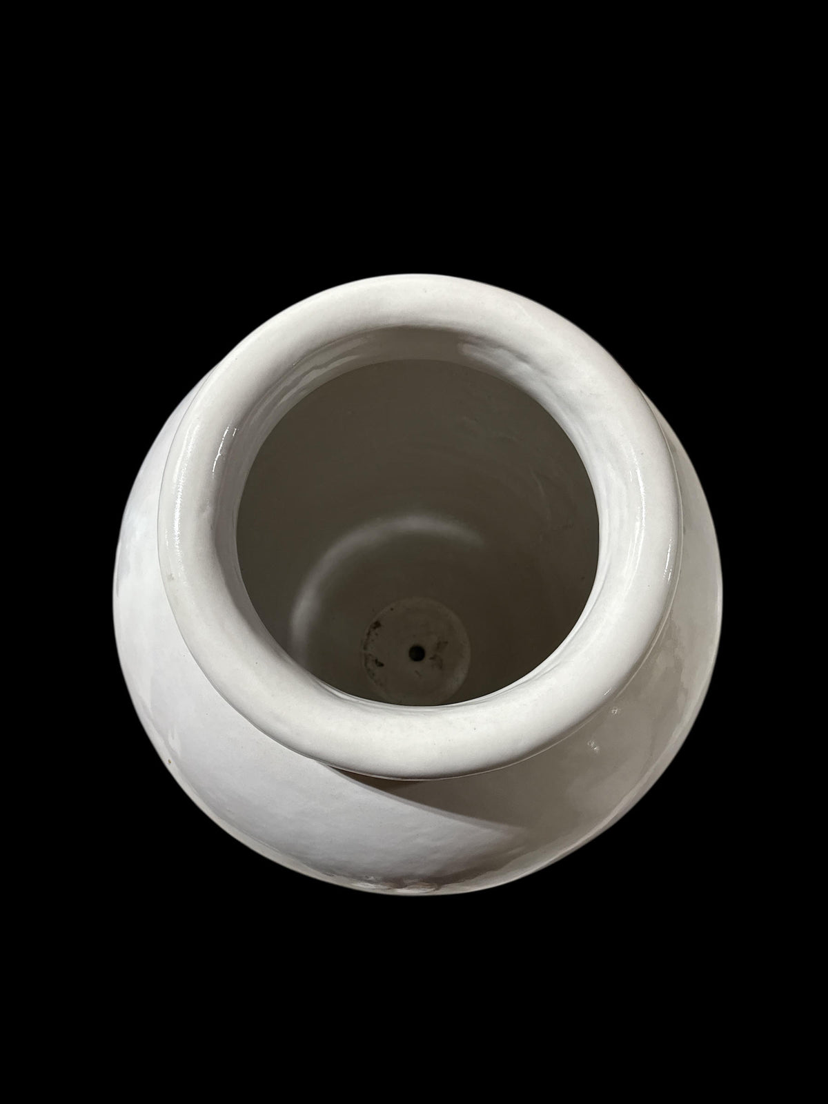 Two Large White Glaze Urns