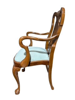 Set of Ten Queen Anne Style Dining Chairs