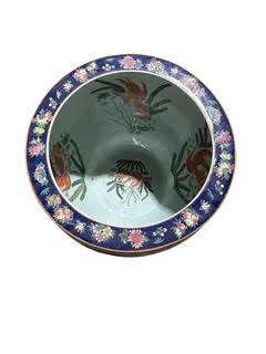 Large Decorated Fish Bowl/Planter