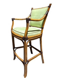 Pair Rattan Bar Stools by Pierce Martin