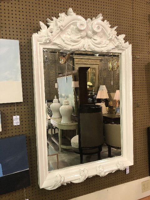 White Lacquered Mirror