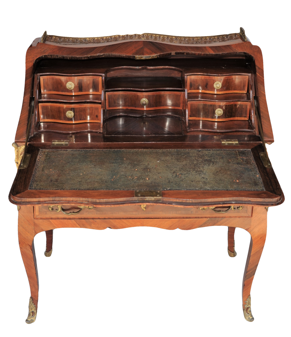 French Marquetry Writing Desk. 19th Century.