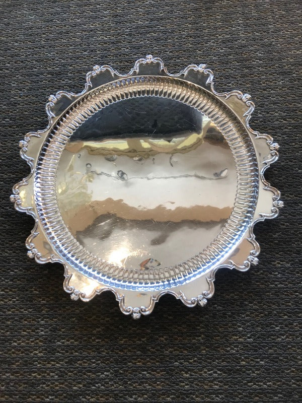 Large Silver Round Tray