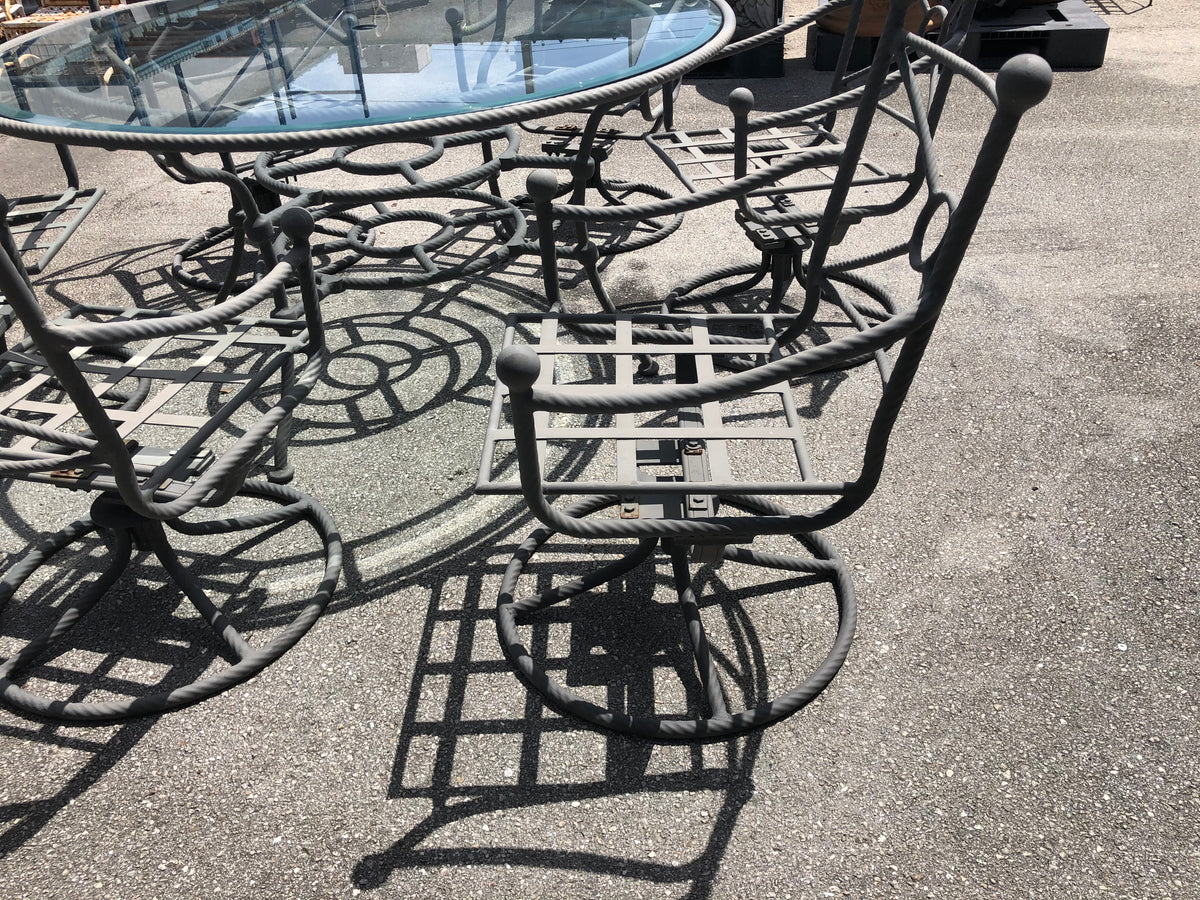 Faux Rope Outdoor Table and 6 Chairs