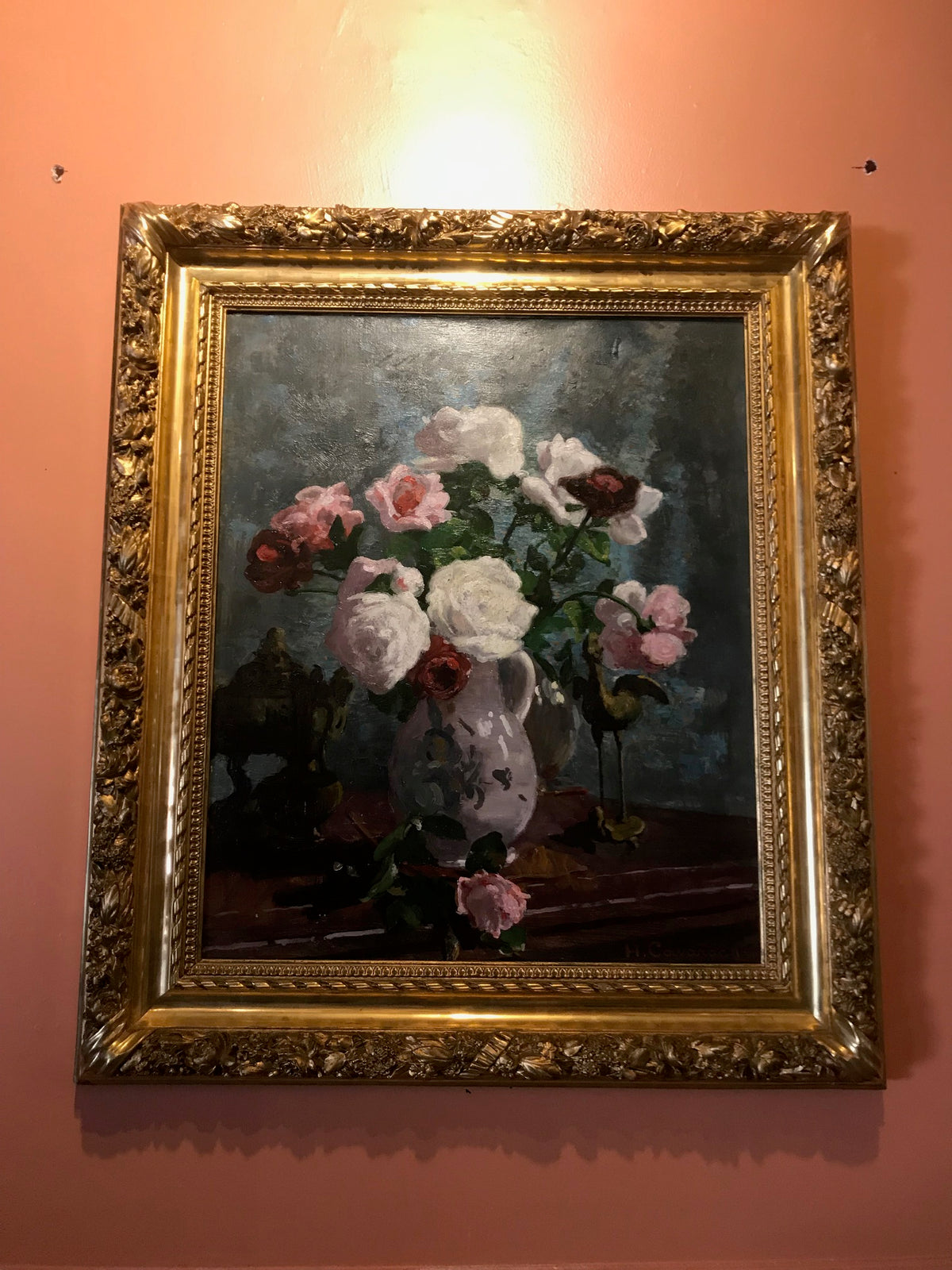 Floral Still Life by Honor`e Cavaroci  (1846 - 1930)