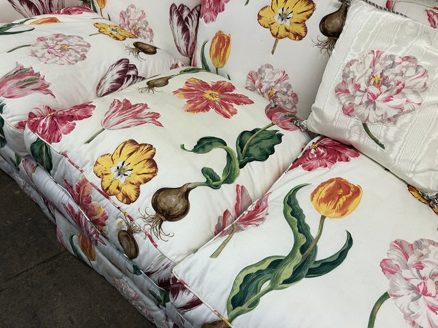 Custom Botanical Upholstered Sofa