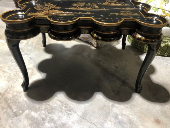 Scalloped Chinoiserie Style Coffee Table